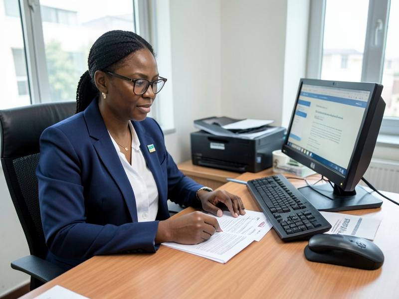 Administrator reviewing health insurance claims